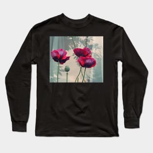 Outdoor Still Life With Poppies Long Sleeve T-Shirt